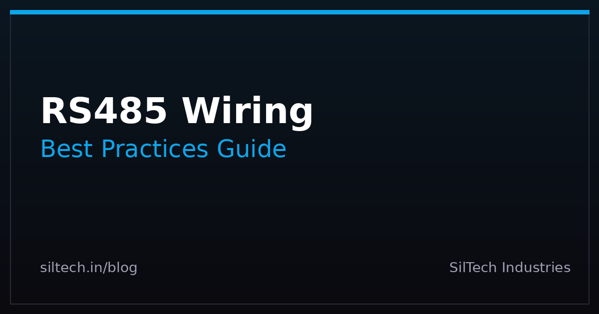 RS485 Wiring Best Practices for Industrial Sites